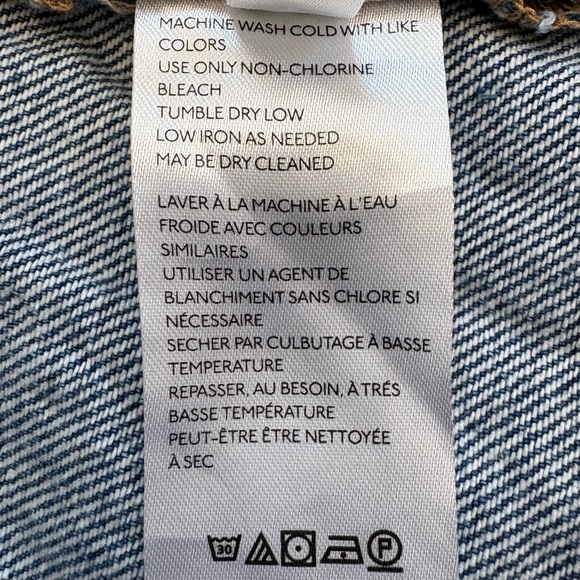 WE THE FREE Bailey Denim Mini Skirt Frayed Hem Size 30 - Picture 6 of 8